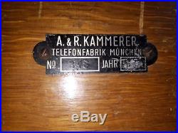 Old German military phone KAMMERER Téléphone allemand militaire WW1 WW2 WH 39-45