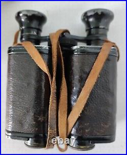 Original WW1 paire jumelles officier ARTILLERIE COLONIALE avec plaque de malle