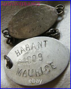 PID339 PLAQUES IDENTITEE DOG TAG OFFICIER WW1 attaché à l'armée Américaine