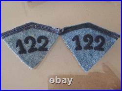 Paire Pattes De Col Troupe Poilu Ww1 Tranchee Rare Fort Verdun