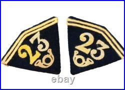 Paire Pattes de col 23° BCP Chasseurs à Pieds WW1 ORIGINALES