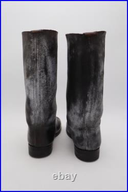 Paire de bottes en cuir-modèle militaire allemand WW1/WW2, ressemelées, P43