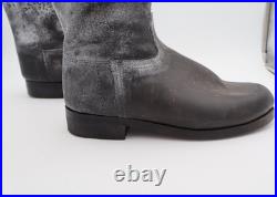Paire de bottes en cuir-modèle militaire allemand WW1/WW2, ressemelées, P43