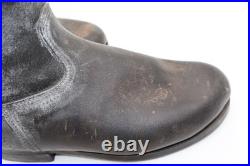 Paire de bottes en cuir-modèle militaire allemand WW1/WW2, ressemelées, P43