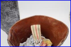 Paire de bottes en cuir-modèle militaire allemand WW1/WW2, ressemelées, P43