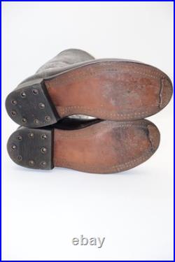 Paire de bottes en cuir-modèle militaire allemand WW1/WW2, ressemelées, P43