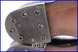 Paire de bottes en cuir-modèle militaire allemand WW1/WW2, ressemelées, P43
