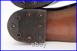 Paire de bottes en cuir-modèle militaire allemand WW1/WW2, ressemelées, P43
