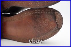 Paire de bottes en cuir-modèle militaire allemand WW1/WW2, ressemelées, P43