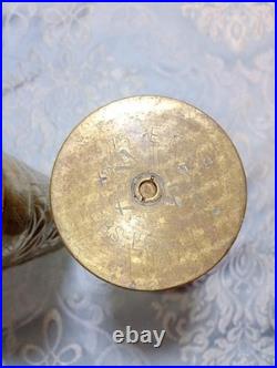 Paire de vases fait à partir de douilles obus en laiton H 20.5 cm Ø 8 cm. 1917