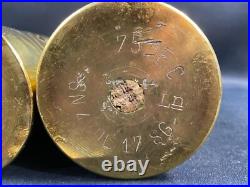 Paire douilles d'obus hérons travail de tranchée poilus 1ère Guerre Mondiale WW1