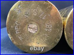 Paire douilles d'obus hérons travail de tranchée poilus 1ère Guerre Mondiale WW1