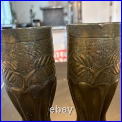 Paires D'obus Allemande Travail De Poilus Verdun 14-18