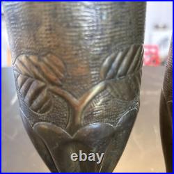 Paires D'obus Allemande Travail De Poilus Verdun 14-18