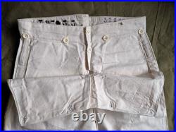 Pantalon à pont toile blanche matelot tenue été daté 1920 neuf matr Lorient 3 ww