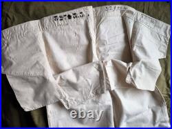 Pantalon à pont toile blanche matelot tenue été daté 1920 neuf matr Lorient 3 ww
