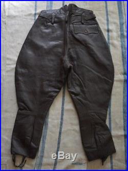 Pantalon culotte en cuir de pilote d'avion 1914-1918 aviation ww1