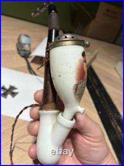 Pipe Bavaroise porcelaine 5. ARMEE Weihnachten 1914 ww1 allemand 1918