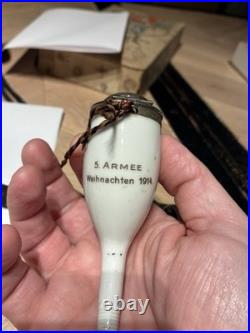 Pipe Bavaroise porcelaine 5. ARMEE Weihnachten 1914 ww1 allemand 1918