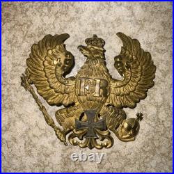 Plaque Casque A Pointe Officier Prussien Reserviste