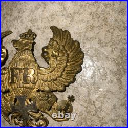 Plaque Casque A Pointe Officier Prussien Reserviste