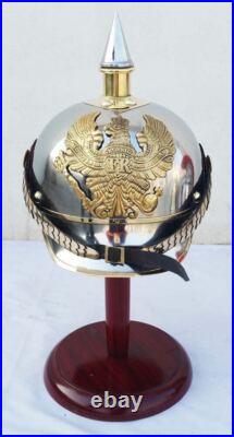 Première Guerre Mondiale Allemand Pickelhaube Acier & Laiton Casque Prussien Première Guerre Mondiale Allemand Pickelhaube Acier & Laiton Casque Prussien