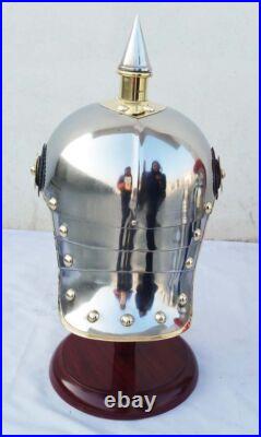 Première Guerre Mondiale Allemand Pickelhaube Acier & Laiton Casque Prussien