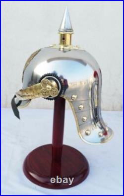 Première Guerre Mondiale Allemand Pickelhaube Acier & Laiton Casque Prussien