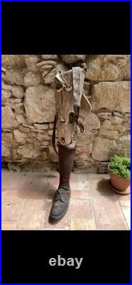 Prothèse de jambe en bois WW1 Soldat Première Guerre mondiale Militaria