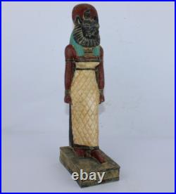 RARE ANCIENNE STATUE EGYPTIENNE ANTIQUE Seigneur du Guerrier Sekhmet (EGYCOM)