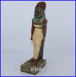 RARE ANCIENNE STATUE EGYPTIENNE ANTIQUE Seigneur du Guerrier Sekhmet (EGYCOM)