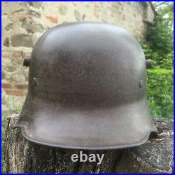 RARE CASQUE ALLEMAND M18 1GM WW1 helm helmet german stahlhelm D'ORIGINE SUPERB