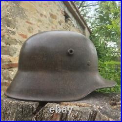 RARE CASQUE ALLEMAND M18 1GM WW1 helm helmet german stahlhelm D'ORIGINE SUPERB