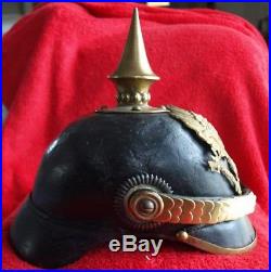 RARE Casque à pointe 1860/67 pickelhaube spiked helmet