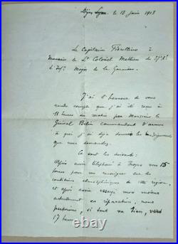 RARE Correspondance Militaire Manuscrite (Double Page) Dijon, 13 Juin 1913
