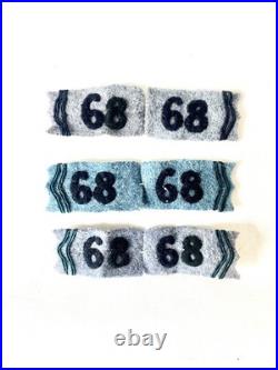 RARE Insigne 1 paire de pattes de col Bleu Horizon 68e RI vareuse FR 14-18