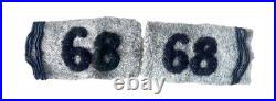 RARE Insigne 1 paire de pattes de col Bleu Horizon 68e RI vareuse FR 14-18
