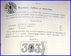 RARE Insigne 1 paire de pattes de col Bleu Horizon 68e RI vareuse FR 14-18