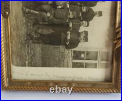 Rare ANCIEN CADRE porte PHOTO bronze doré émail émaillé POILU WW1 guerre 14 18