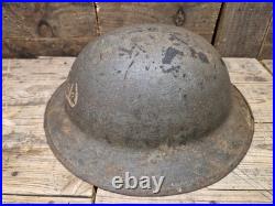 Rare Brodie Anglais WW1 de la 3e divisions de Cavalry avec insigne pient