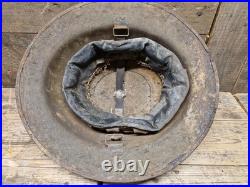 Rare Brodie Anglais WW1 de la 3e divisions de Cavalry avec insigne pient