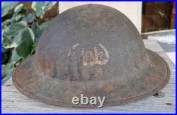 Rare Brodie Anglais WW1 de la 3e divisions de Cavalry avec insigne pient