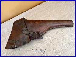 Rare Etui 1881 pour le Reichrevolver modèle 1879 en cuir brun modèle long WWI