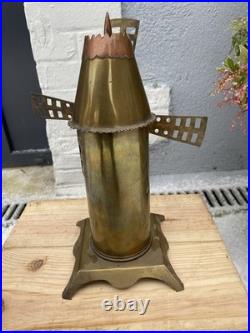 Rare Trench Art Artisanat Tranchee Moulin Tirelire 1914 1917 Campagne