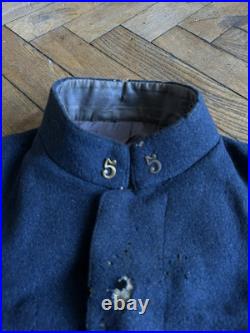 Rare Vareuse modèle 1913 Gris Fer Bleuté Du 5e Ri Paris Falaise WW1 Tranchée