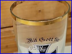 Rare Verre à bière allemand Croix De Fer WW1 1914-18