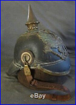 Rare casque à pointe 1887 du JR 67 nominatif helm pickelhaube spiked helmet