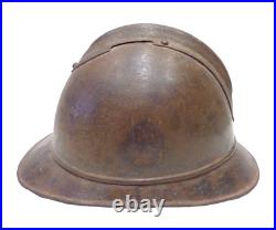 Rare coque de casque Adrian Italien, modèle 15, avec son bandeau intérieur WW. 1