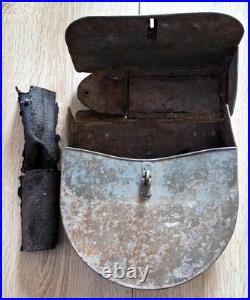 Rare étui tôle ersatz rouleau câble téléphoniste transmission allemand ww1