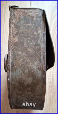 Rare étui tôle ersatz rouleau câble téléphoniste transmission allemand ww1